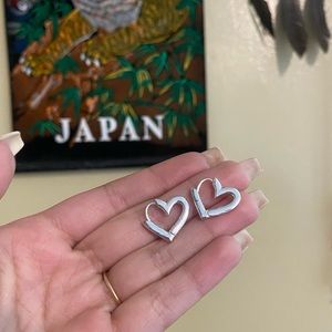 HEART SHAPED HOOP EARRINGS